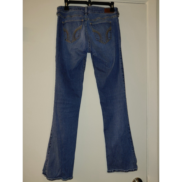 Hollister Super Skinny Blue Jeans Women’s Sz 7 R 28x32 Low Rise Bootcut - Picture 6 of 6